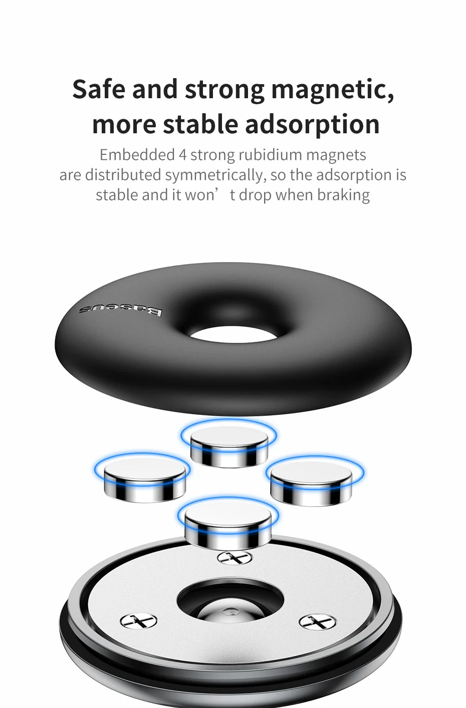 Baseus Автомобильный держатель телефона 360 градусов Air Vent Car Mount Магнитная подставка
