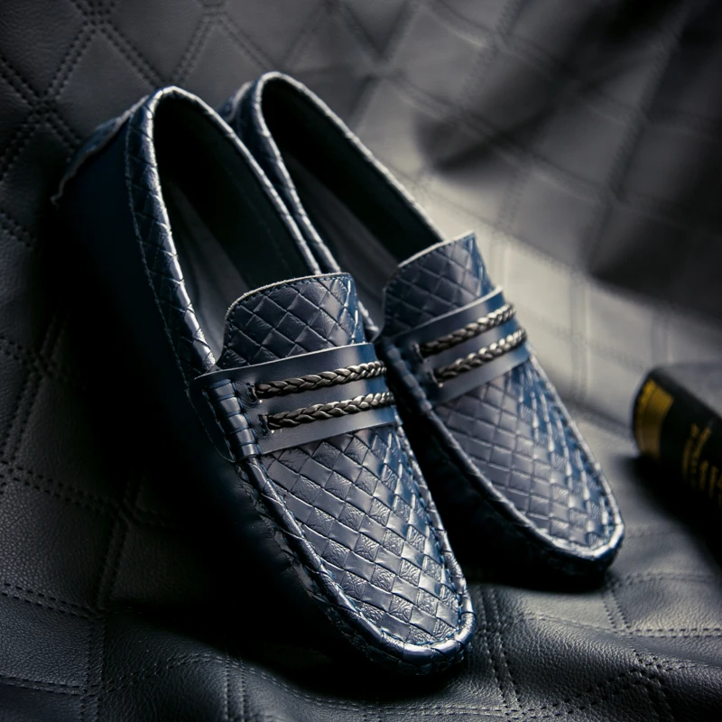 Audorci 2018 Spring Men's Fashion Handmade Loafers Shoes Man Boat Driving Peas Shoe Men Light Flats Size 38-44 | Обувь