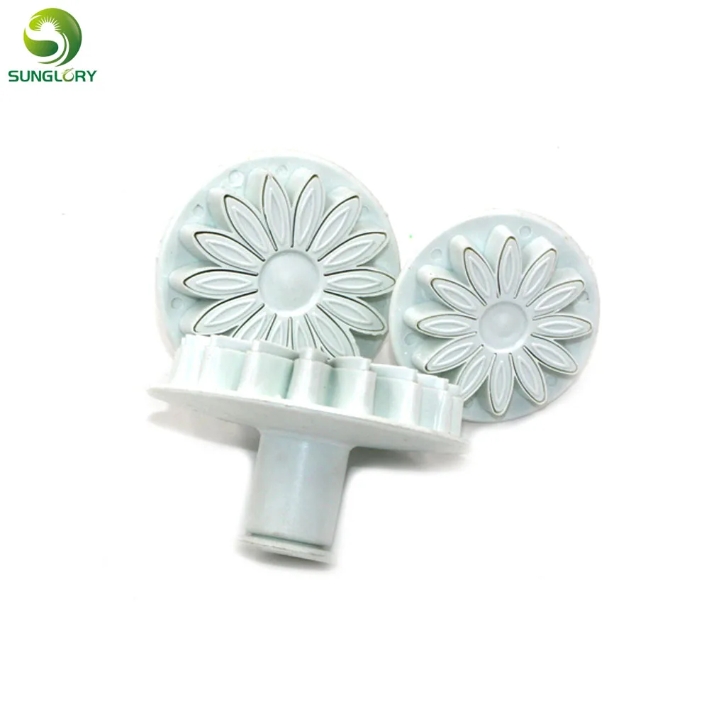 3PCS/SET Plastic Sunflower Plunger Cutter Daisy Flower Cookie Set Fondant Mold Baking Tools Cake Decoration White | Дом и сад