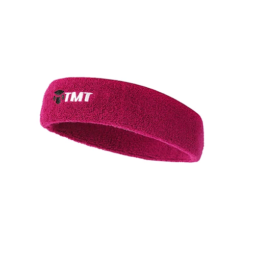 Rose Red TMT высокоабсорбирующий спортивный эластичный ободок Хлопок Sweatband Yoga Hairband Бег Теннис Баскетбол фитнес Анти Пот-унисекс - Цвет: Rose Red