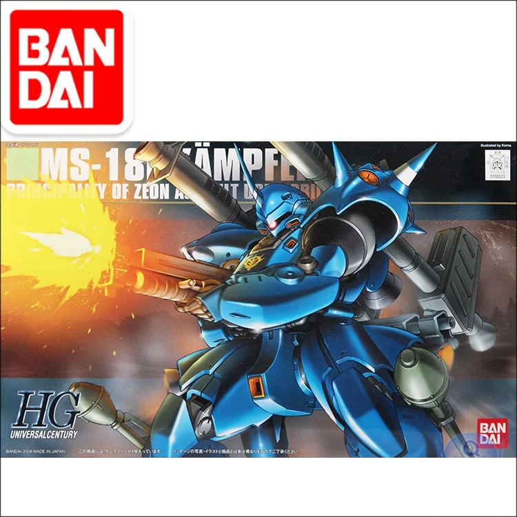Японская оригинальная модель Gundam HG 1/144 Kampfer MS-18E робот мобильный костюм Сумеречная ось детские игрушки