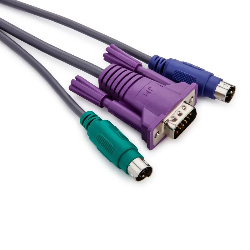 Разъем VGA и PS2 3 параллельный кабель KVM провод для клавиатуры мыши дисплей