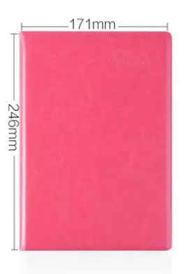 B5 pink Большой блокнот формата А4, B5, с логотипом, на заказ, для офиса, школьные принадлежности, искусственная кожа, Обложка, большой блокнот, дневник, подарок - Цвет: B5 pink