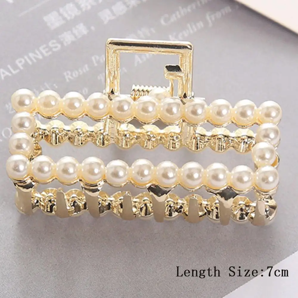 7cm Full Pearls MISM дамские большие зажимы для волос маленькая заколка для волос бабочка когти Зажимы для женщин INS модные шпильки для волос с жемчугом аксессуары для девочек - Цвет: 7cm Full Pearls