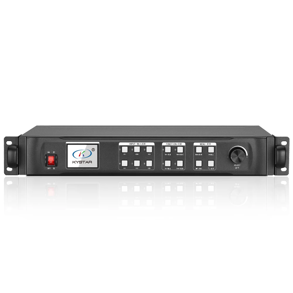 KYSTAR U1 полноцветный светодиодный дисплей Видеопроцессор, DVI VGA HDMI CV светодиодный экран бесшовные переключение видео процессор