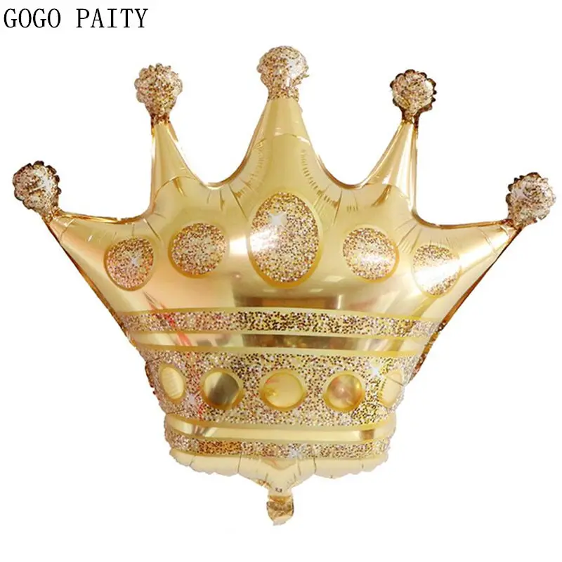 GOGO PAITY новые золотые в форме короны алюминиевые воздушные шары для девочек на день рождения декоративные игрушки Воздушные шары