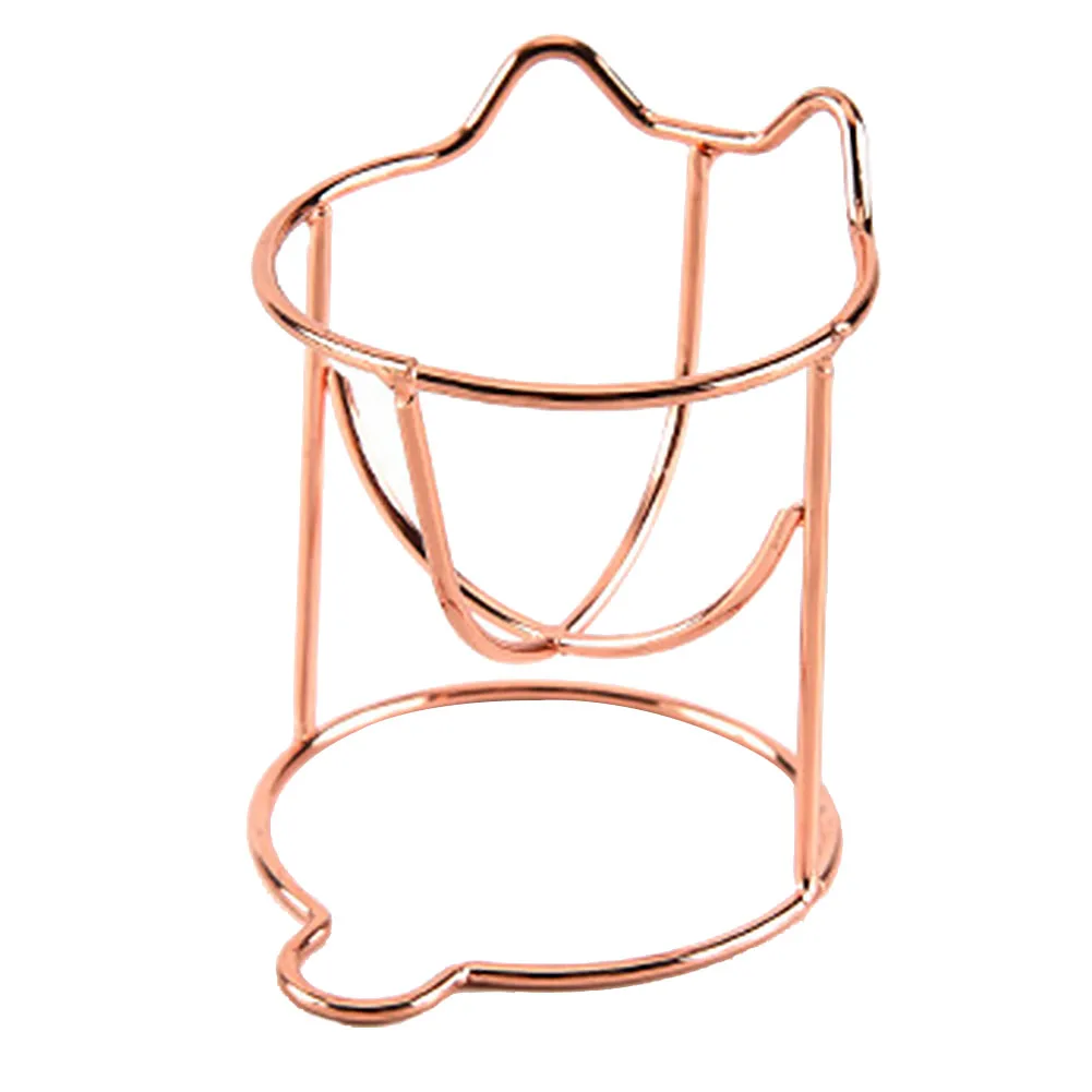 4 типа косметический инструмент розовое золото пудра подставка держатель для