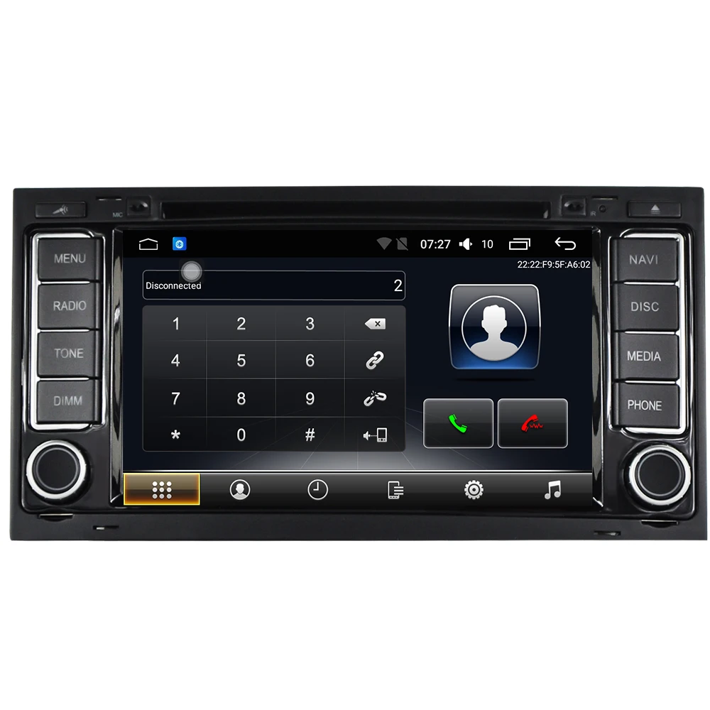 Автомобильный мультимедийный плеер 2 Din Android 7 1 автомобильный DVD для VW/Volkswagen Touareg
