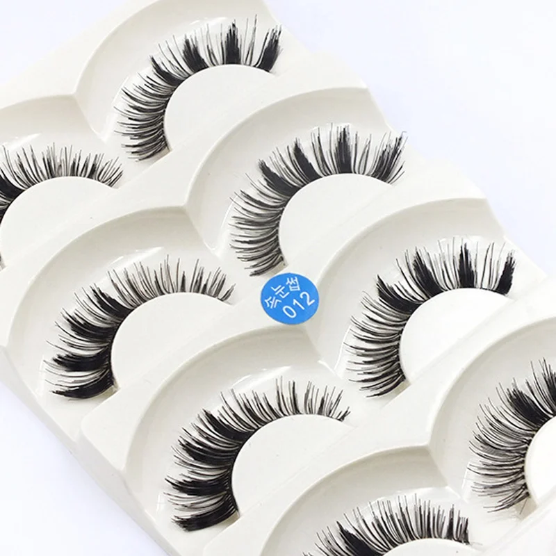 5 пар прозрачных толстых ресниц мягкие толстые черные накладные ресницы