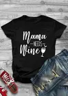Женская Винтажная футболка с надписью Mama need wine, модная футболка, подарок для мамы, футболки, топы со слоганом, забавная Готическая Винтажная футболка в стиле гранж, лето 2018