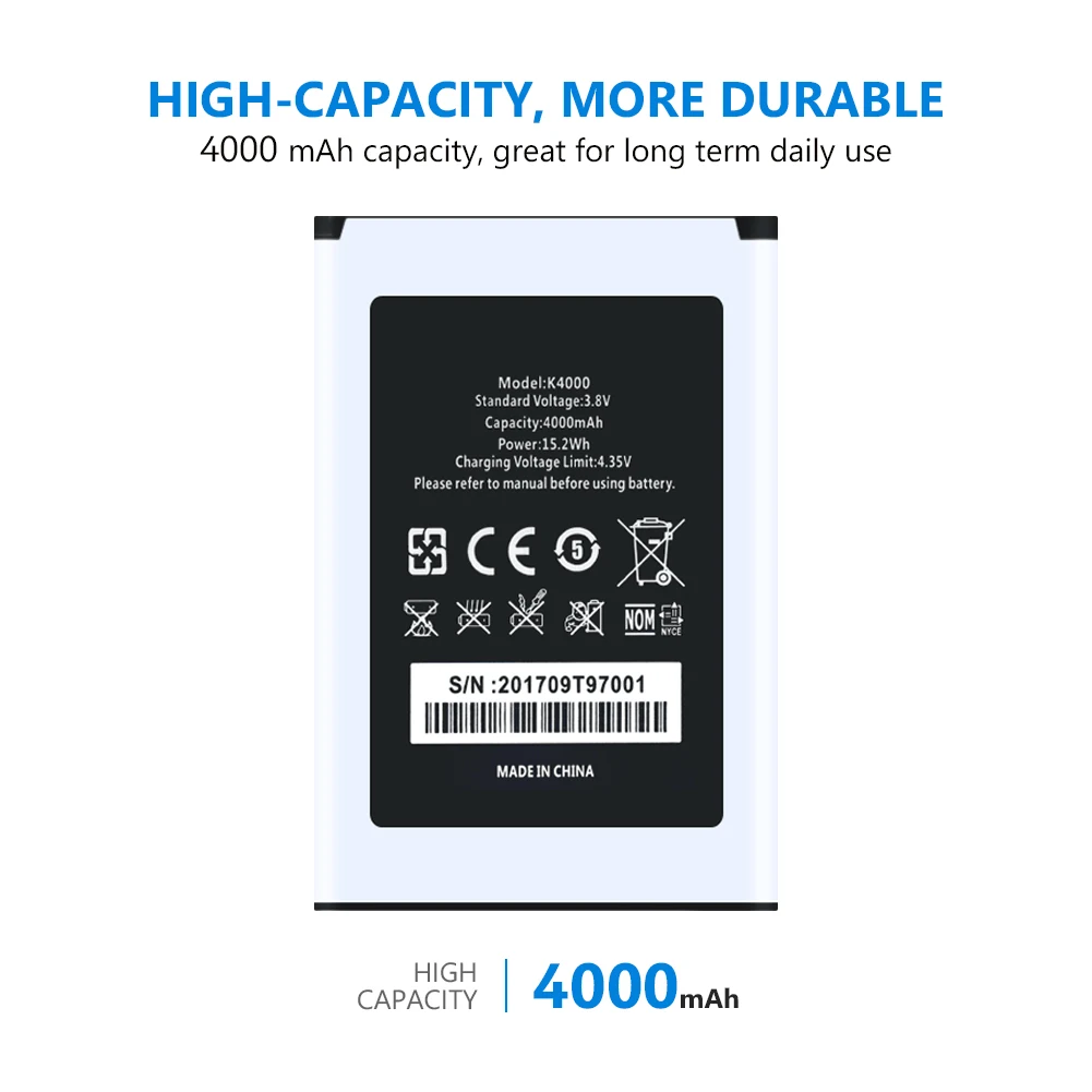Высококачественный аккумулятор 4000 мАч 3 8 в для Oukitel K4000 мобильный телефон сменные