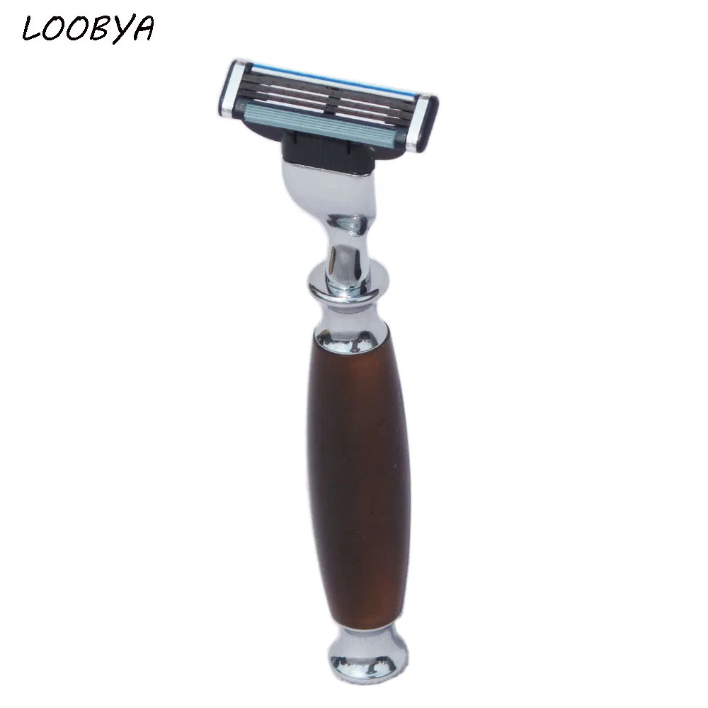 2pc/set Badger Shaving Brush With Beard Safety Straight Razor with Stainless Steel Acrylic Handle | Красота и здоровье