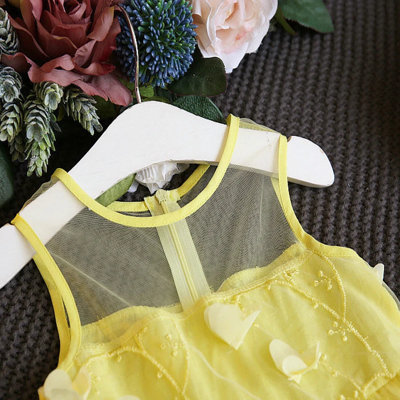 Flower girls dresses sexy transparent shoulder o-neck embroidery sleeveless petal frock summer children girl dress 2018 | Детская одежда
