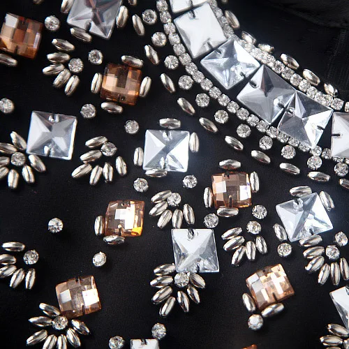 Высококачественное женское Короткое платье ручной работы из бисера тонкое