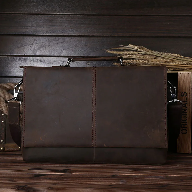 YISHEN Бизнес Стиль Ретро стиль натуральная кожа мужской портфель сумки