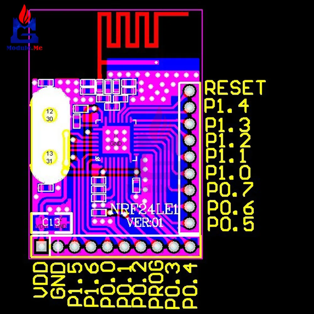 NRF24LE1 NRF24L01 MCU беспроводной трансивер DIP Nrf24l01 модуль связи | Электронные компоненты