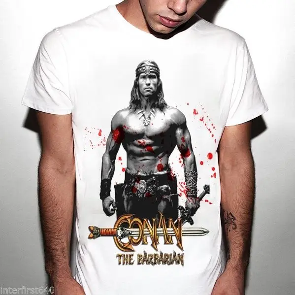 Sword bushido conan the barbaran Arnold movie poster California Miami футболка с короткими рукавами большого