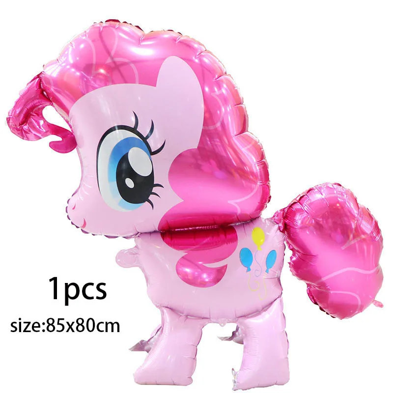1pcs pink Единорог вечерние украшения набор 3D большой единорог шары звезда сердце воздушный шар из фольги для девочек на день рождения тема вечерние принадлежности для декора сувениры - Цвет: 1pcs pink