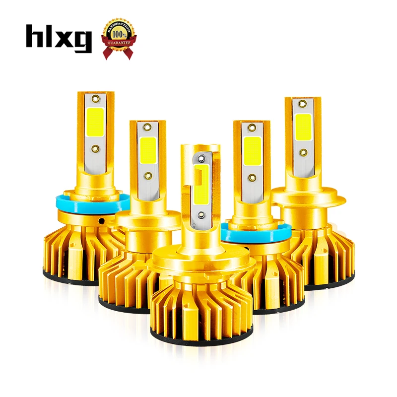 HLXG 2 шт. H1 H3 H4 H11 H7 Светодиодный лампочки CANBUS 12000LM 80 Вт Автомобильные фары комплект
