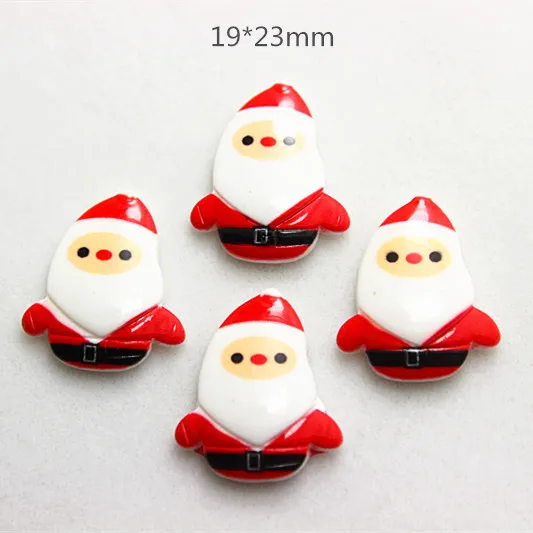 

20pcs Resin Father Christmas Flatback Cabochon Craft for DIY hair bow center scrapbooking,19*23mm