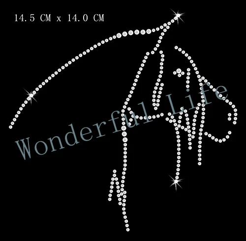 Новый продукт бесплатная доставка контур головы лошади стразы железо на