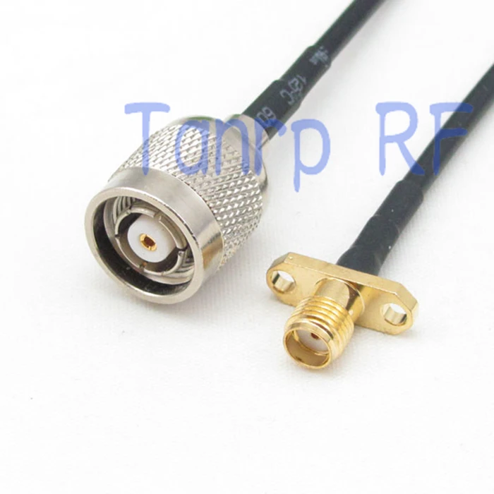 

10PC 6in RP-TNC male to SMA female with 2 hole panel RF connector adapter 15CM Pigtail coaxial jumper cable RG174 extension cord