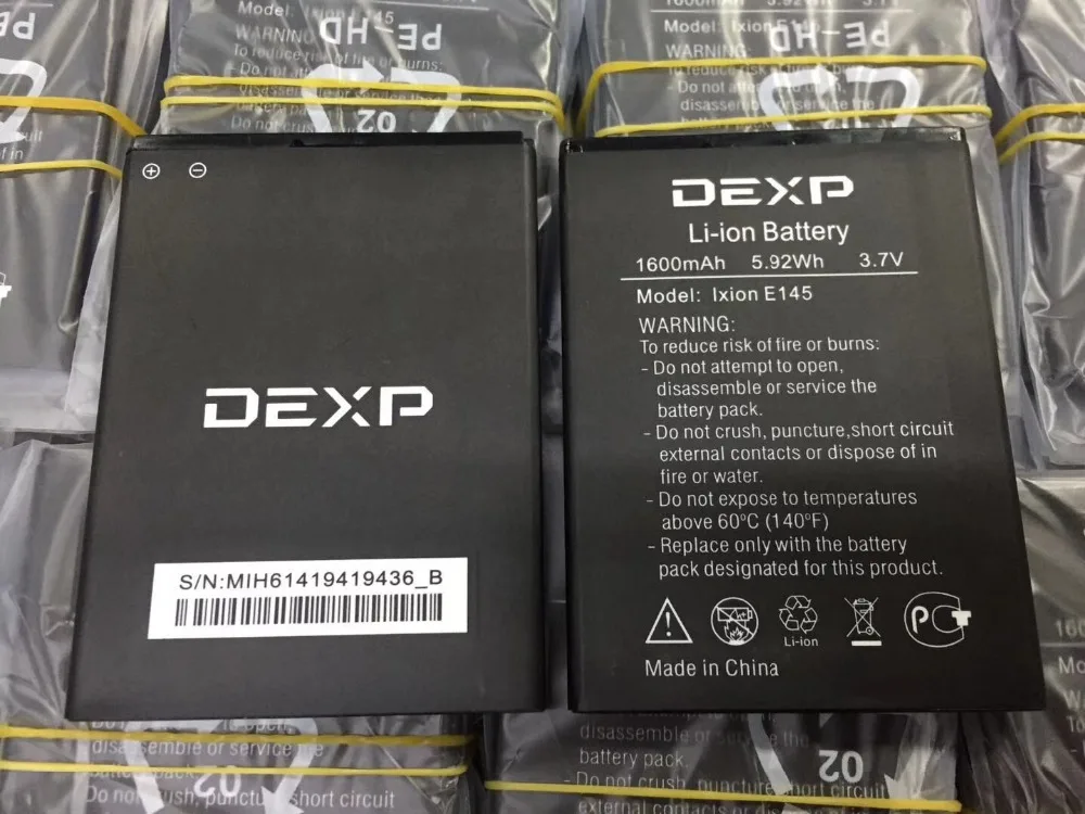 Новый аккумулятор 3 7 V 1600mAh IXION E145 для телефона DEXP EVO se|Аккумуляторы мобильных