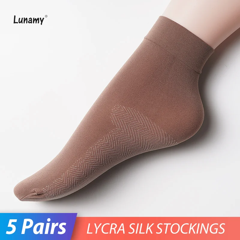 Lunamy/5 пар шелковые носки из лайкры 2019 г. летние женские в стиле хараджуку
