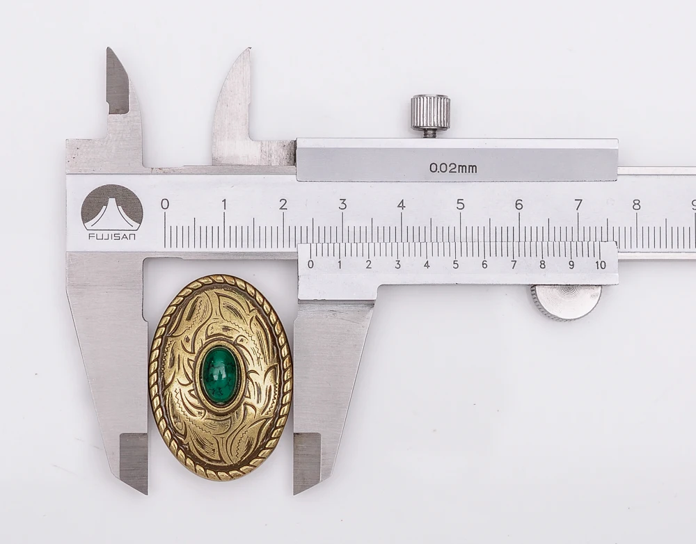 10 шт. 35X25 мм античная латунь Западная бирюза Овальный парад Conchos для кожевенного ремесла кошелек цепь седло для верховой езды Прихватки украшения