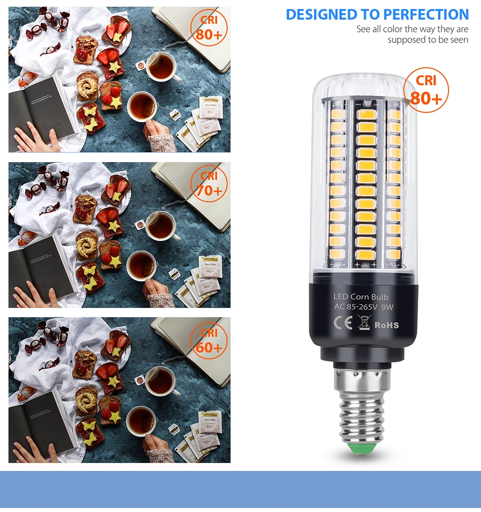 Светодиодная лампа E27 SMD 5736 E14, светодиодная лампа 220 В, светодиодный светильник 110 В, лампочки для дома, кухни, лампы 3,5 Вт, 5 Вт, 7 Вт, 9 Вт, 12 Вт, 15 Вт, 20 Вт, умная IC лампа