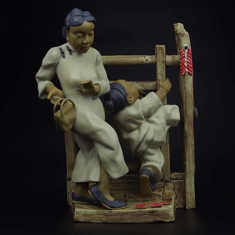 Folk Art Ceramic Traditional Chinese Daily Life Figurine Collection Vivid Handcraft for Home Decoration SYXL001 | Дом и сад