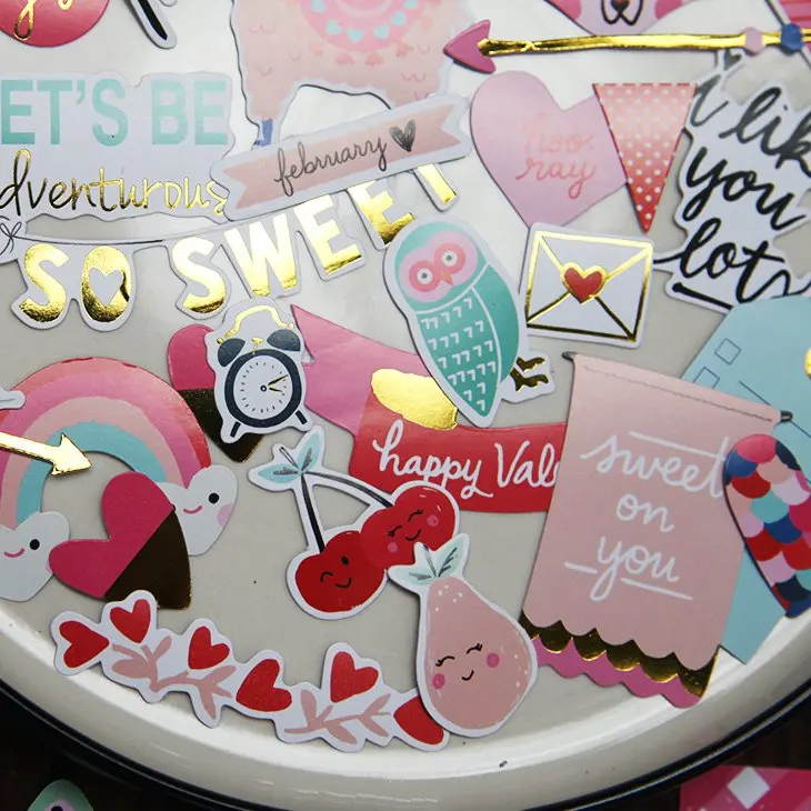 70 шт сердце бабочка перо фольга золото высечки бумаги наклейки для DIY