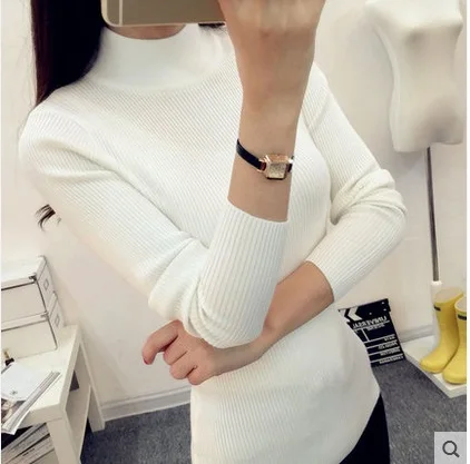 2019 брендовые зимние женские Повседневные свитера с высоким воротником лидер