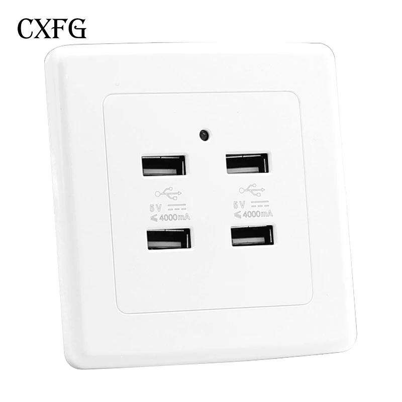 Cxfg 2.1A 5 v dc 36 v/220 V с двумя USB портами стены поп розетка домашний настенный