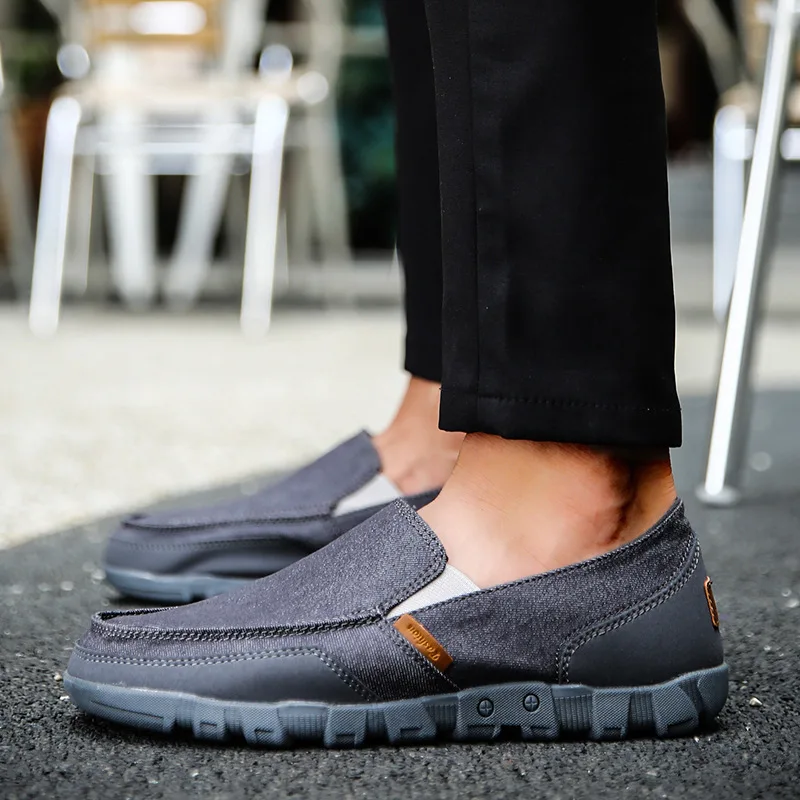 Мужские холщовые туфли без шнуровки YWEEN повседневная весенняя обувь большие