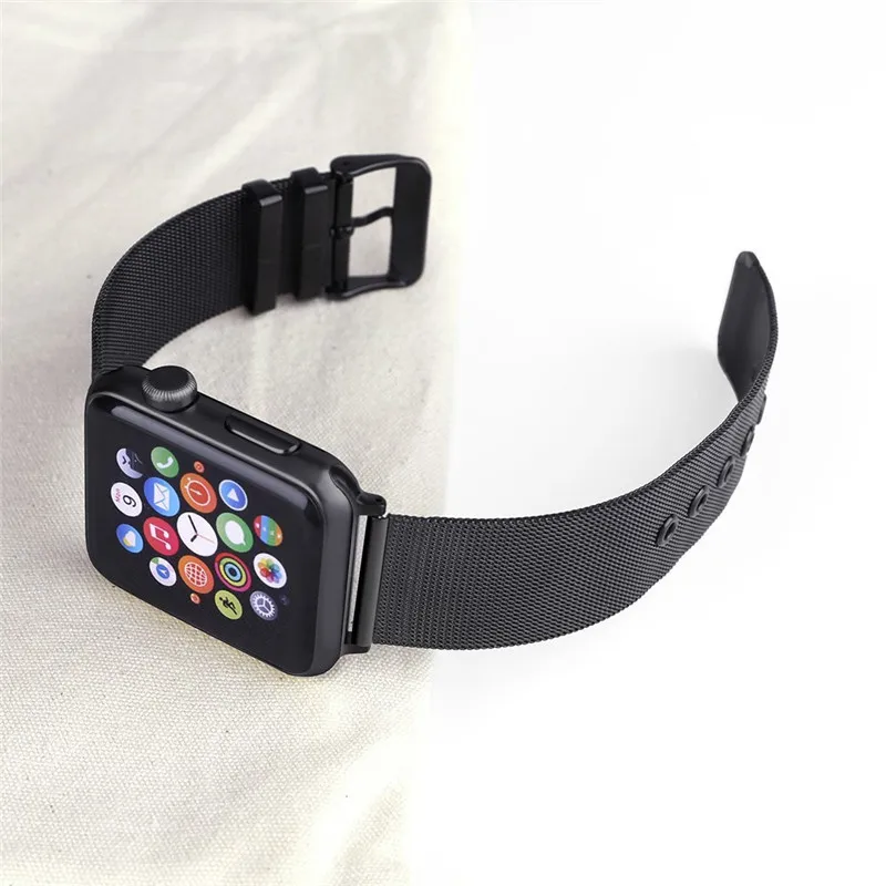 Миланская петля сетчатый браслет для Apple Watch ремешок 38 мм 42 металлическая пряжка