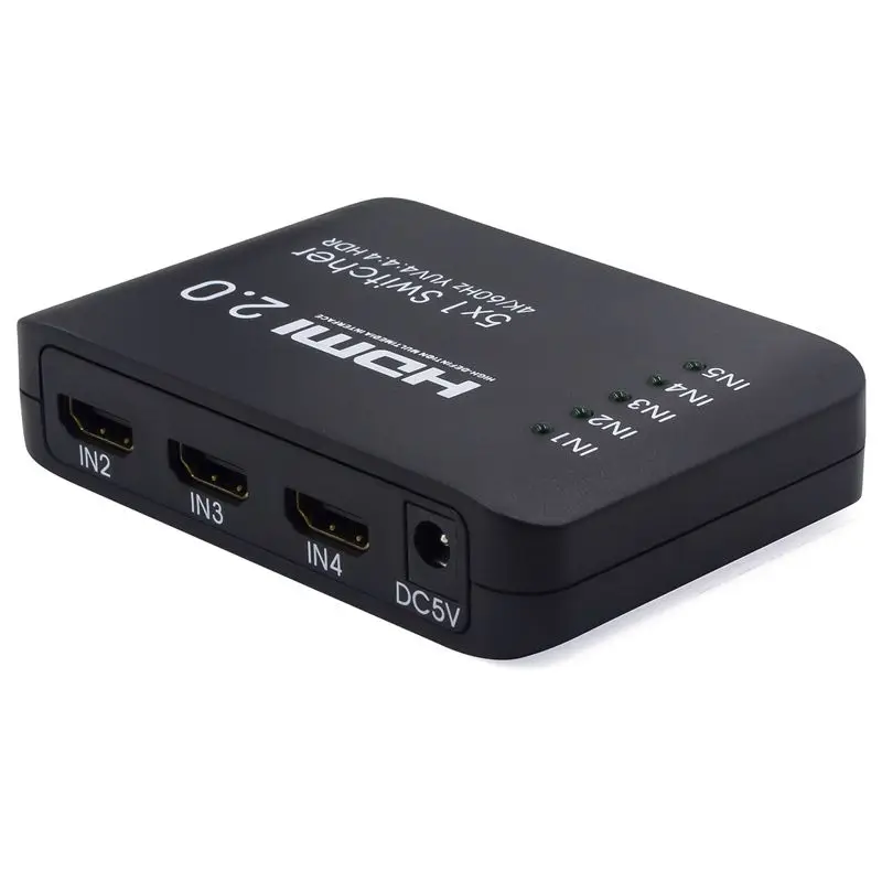 5x1 5 портовый 4K 60Hz UHD HDMI 2 0 Переключатель Селектор дистанционного HDCP HDR для PS4 Pro tv Xbox