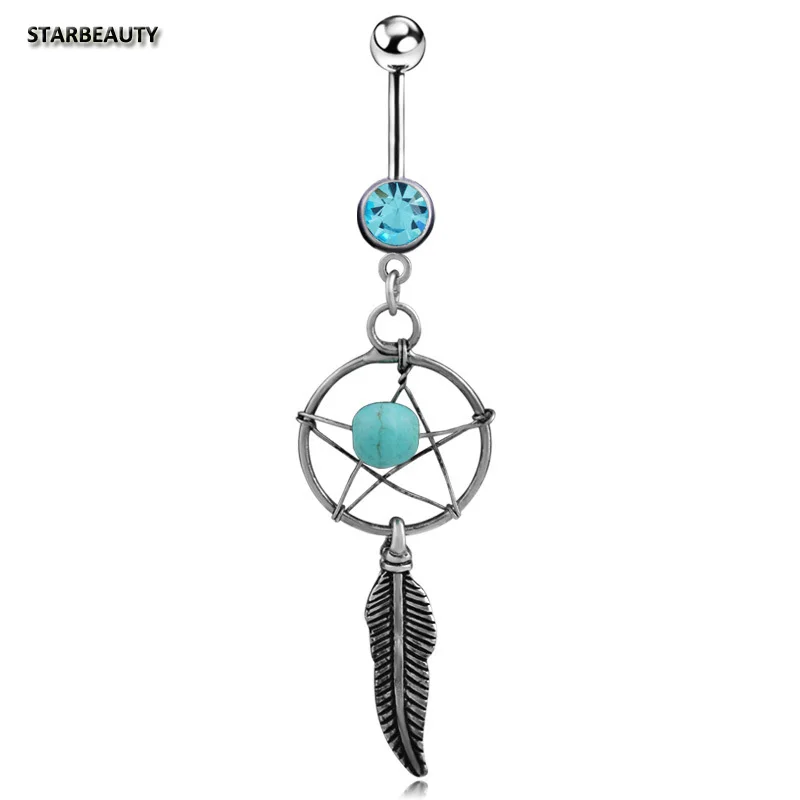 

Одиночный лист преследует сон пупка пирсинг Ombligo натуральный камень пупка Кольца пирсинг номбрил, пупка Кольцо пирсинг