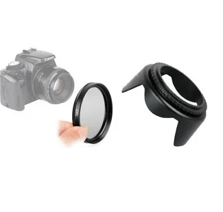 Поляризационный фильтр CPL 2 в 1 67 мм + Цветочная бленда для DSLR 650D 550D 1100D аксессуары