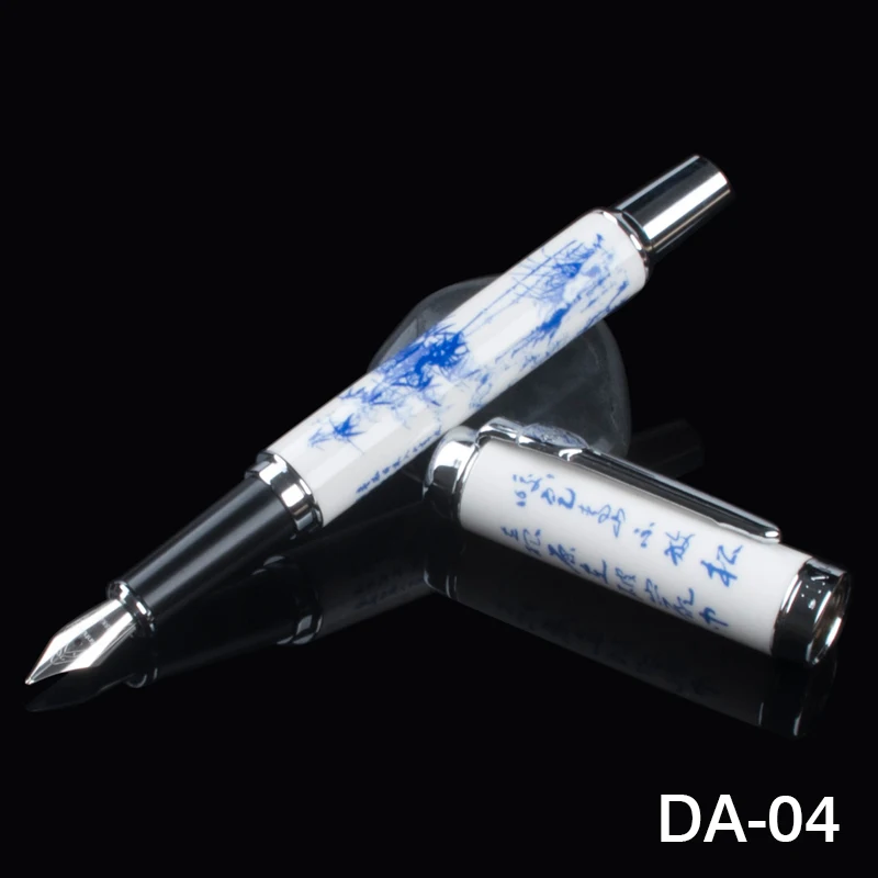 9503 Роскошный Jinhao 950 голубой и белый фарфор с китайской каллиграфией и лошадью Средний Перьевая ручка - Цвет: 9503