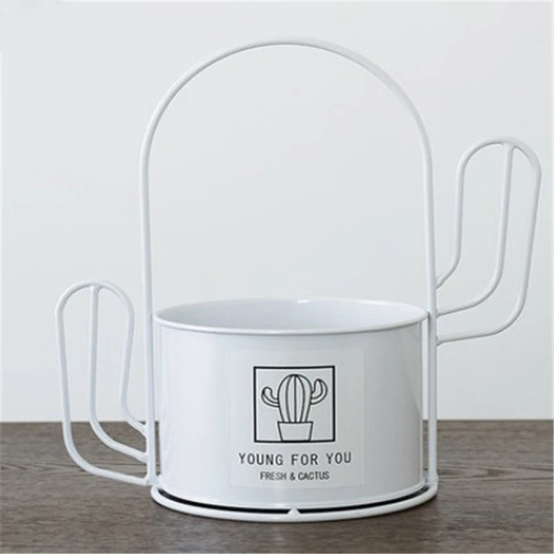 Забавный креативный красивый Железный цветочный горшок кактус орнамент Декор