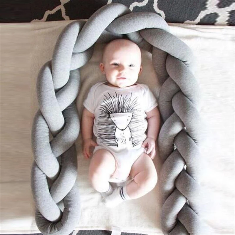 

Weaved & Braided Long Strip Of Pillow Cushion Bed Rail Bumper Guard For Toddlers Couch Innovative Children's Room Decoration