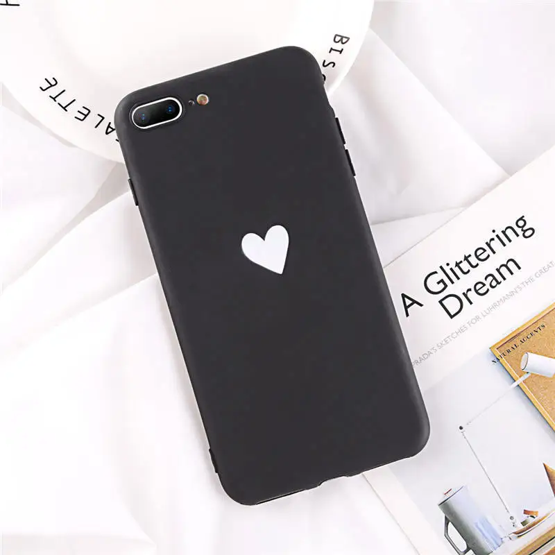 2437B Lovebay для iPhone 7, чехол с надписью «Love Heart» для iPhone 6, 6 s, 8 Plus, 5S, SE, XR, XS Max, чехол для телефона с животными, Мягкий ТПУ силиконовый чехол на заднюю панель - Цвет: 2437B