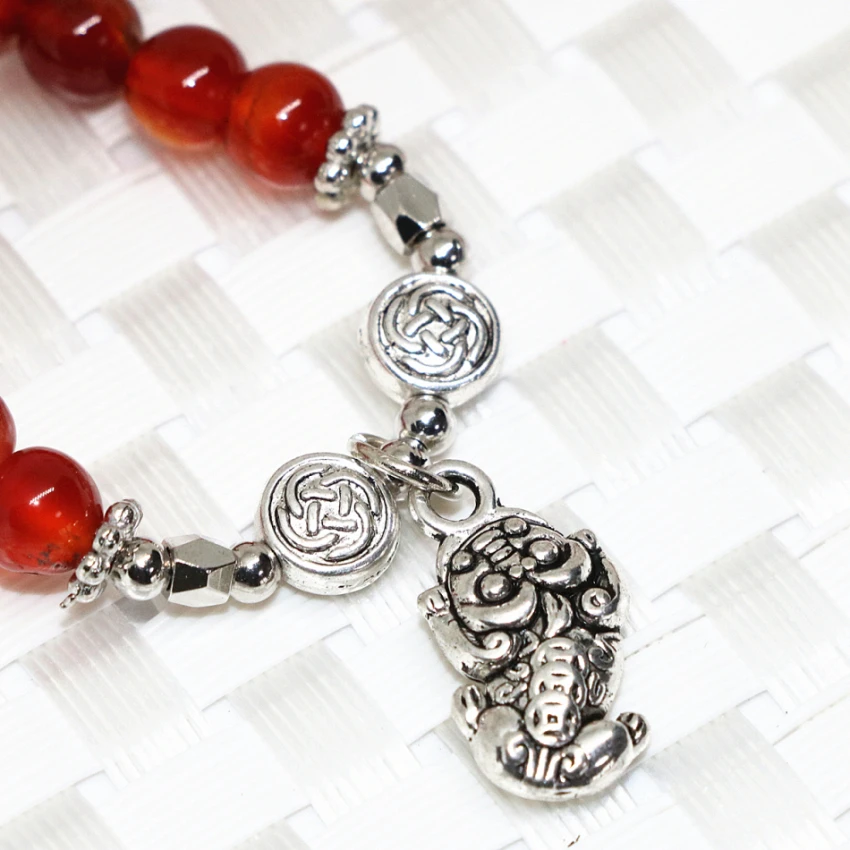 Уникальный дизайн 6 мм круглый натуральный камень красный агат оникс Сердолик