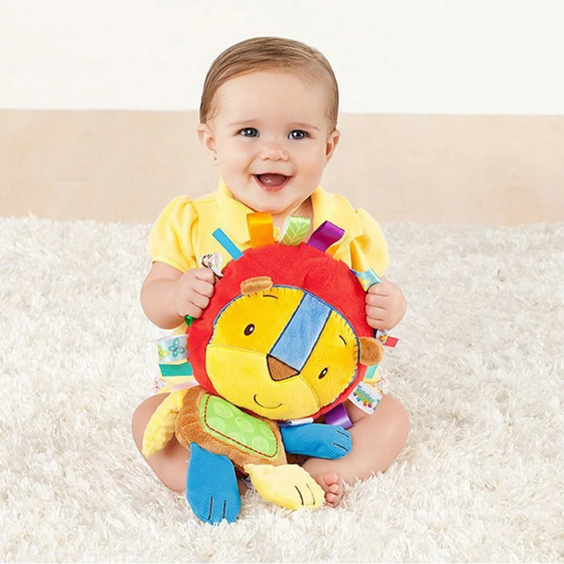 Детская погремушка кольцо колокольчик детская игрушка мягкий плюшевый слон