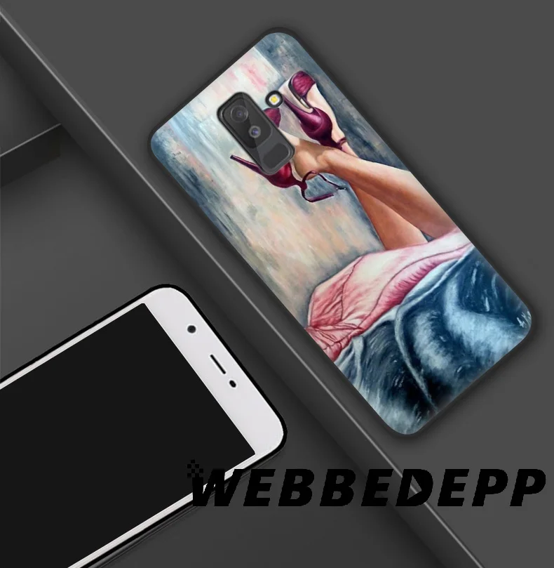WEBBEDEPP High Heels Sexy Ass Soft Silicone Case for Samsung Galaxy A9 A8 A7 A6 Plus 2018 A5 A3 2017 2016 Note 9 8 |