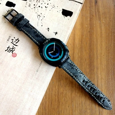 

20mm Leather Watch Strap For Huawei Watch 2 Genuine Leather Wrist Band For Samsung Gear Sport S4 Gear S2 Replacement Watch Band