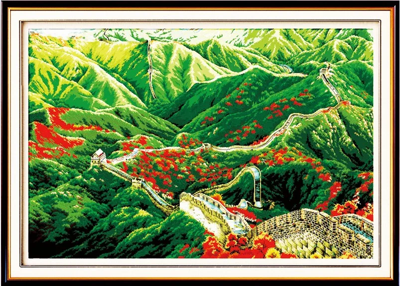 Набор для вышивки крестиком Great Wall 18ct 14ct 11ct напечатанный холст вышивка своими