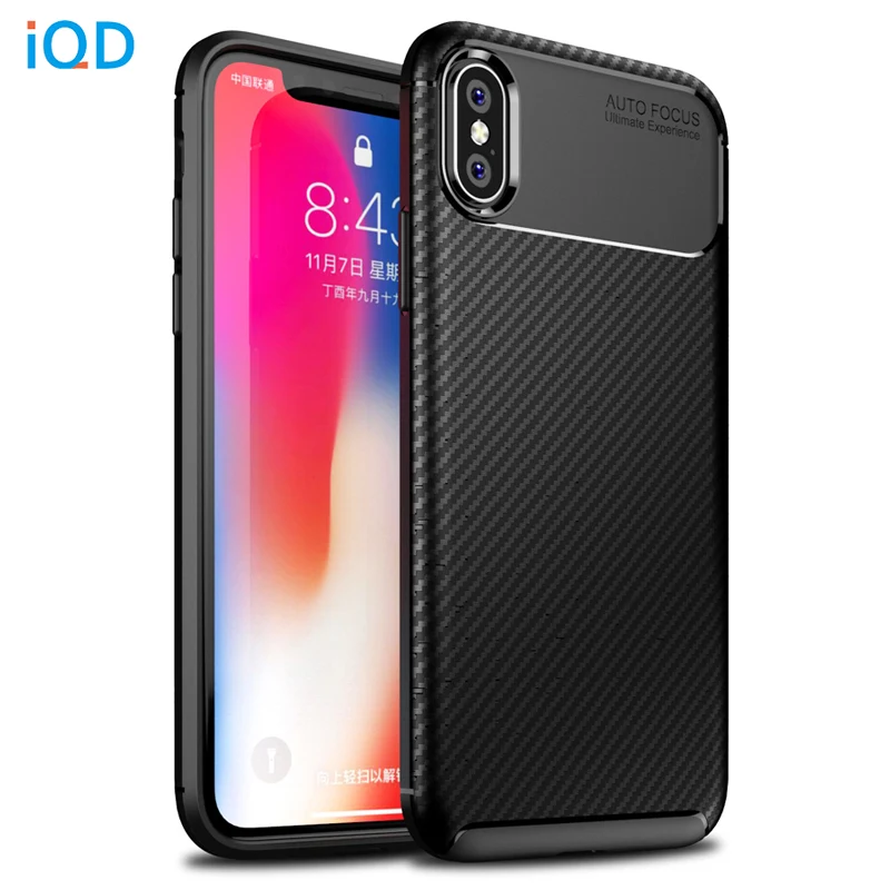 IQD тонкий мягкий ТПУ чехол для iphone xr x xs max из углеродного волокна 8 7 6 6s Plus