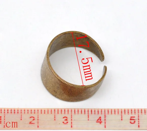 DoreenBeads 10 медное кольцо основа пустые фурнитура США 7(17,5 мм)(B13182), иу